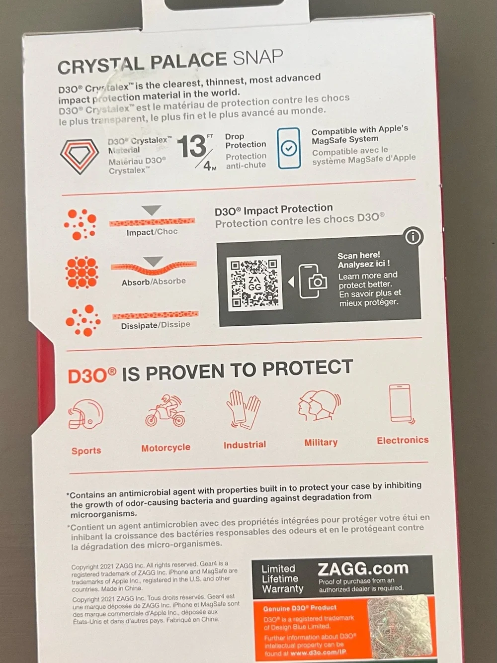 ZAGG Crystal Palace Snap Clear MagSafe Compatible Case for iPhone 13